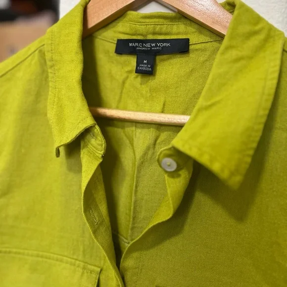 MARC NEW YORK Button Down Crop Top - Picture 4 of 7